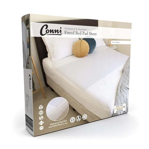 GALCFBP092188001_L_1.jpg CONNI FITTED BED SHEET PAD SINGLE WHITE - Image 1