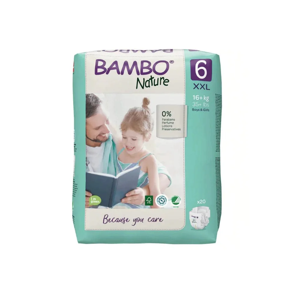 bambo-nature-bambo-nature-nappy-xx-large-16-kg-pack-of-22-abe1000019256--pk-34312637710419 Bambo Nature Nappies Size 6 XXL (16kg) - Image 1