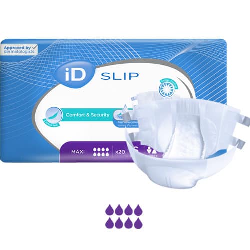 iD-Slip-Maxi-500x500-S.jpg Ontex iD Slip Maxi S (50-90cm) 2300ml - Image 1
