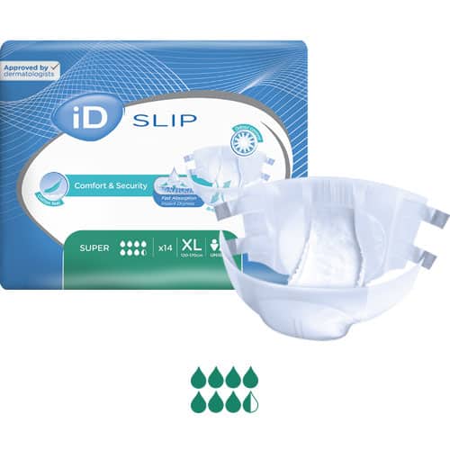 iD-Slip-SUPER-500x500-XL.jpg Ontex iD Slip Super XL (120-170cm) 3800ml - Image 1