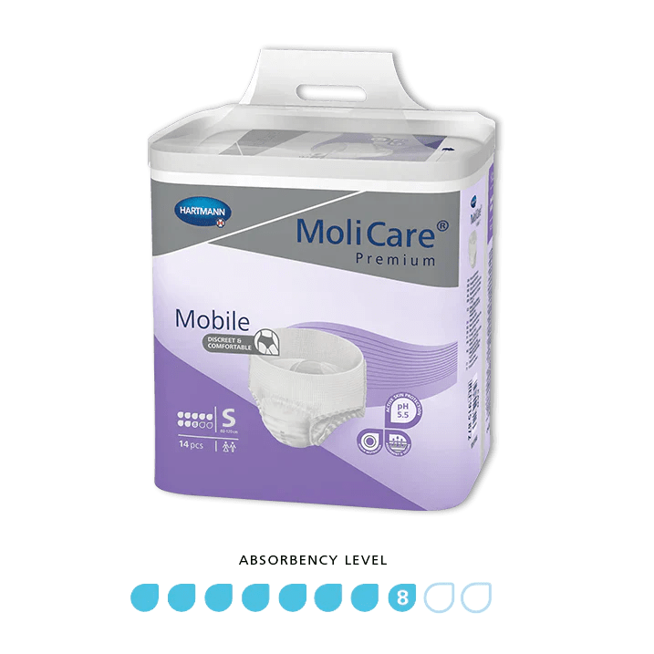 molicare-molicare-premium-mobile-8-drop-small-packet-of-14-har915871-pk-34443740610643.png Molicare Premium Mobile 8 Drop Small - Image 1