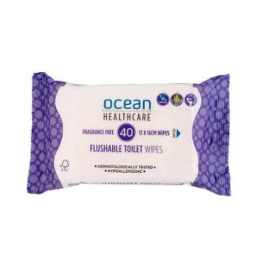 ocean-healthcare-ocean-healthcare-flushable-toilet-wipes-packet-of-40-nic5182-pk-31689448063059.jpg Ocean Healthcare Flushable Toilet Wipes - Image 1