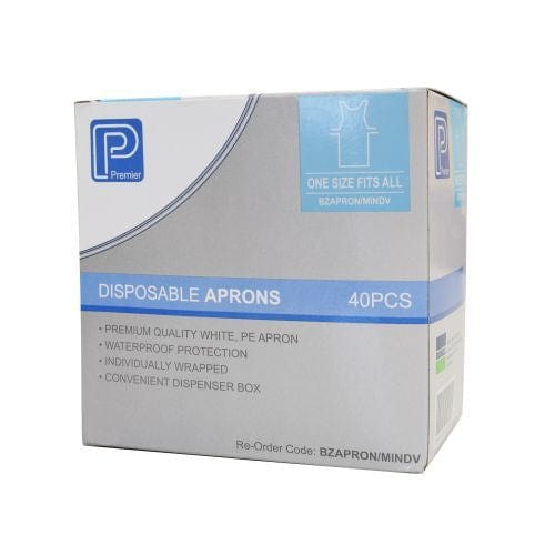 premier-premier-disposable-aprons-white-individually-wrapped-31689445900371.jpg Premier Disposable Aprons White (Individually Wrapped) - Image 1