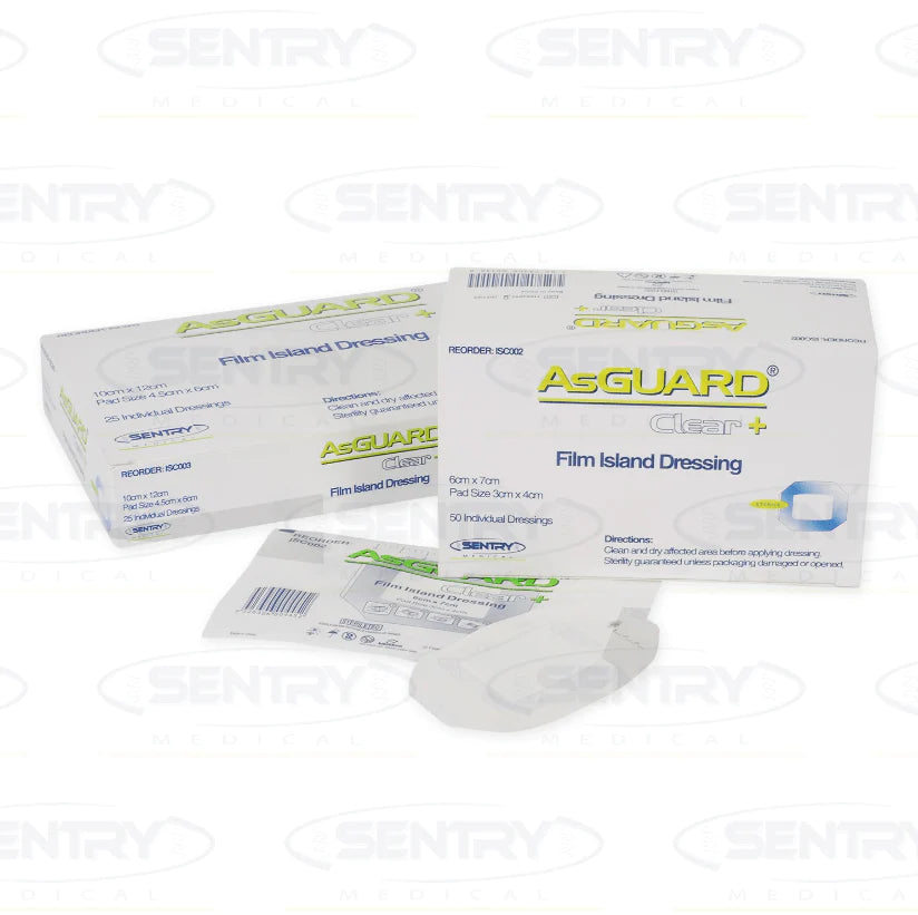 sentry-medical-island-film-asguard-10-x-12cm-box-of-25-aim0147-bx-31713731018835.jpg Sentry Medical Asguard Clear+ Film Island Dressing, Sterile - Image 1